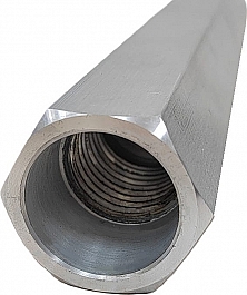 Внутренняя резьба алюминиевого удлинителя для алмазных коронок Rotorica Alex500 Внутренняя резьба алюминиевого удлинителя для алмазных коронок Rotorica Alex500